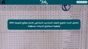 «عاجل الآن» نتائج الصف السادس الابتدائي الأنبار موقع نتائجنا 2025 وكيفية استخراج الدرجات بسهولة
